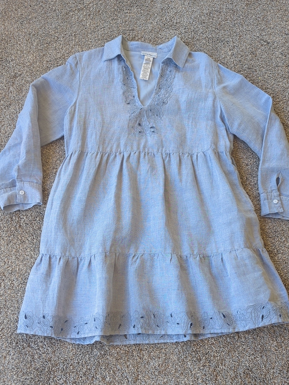 Tommy Bahama Linen Minidress - Blue S